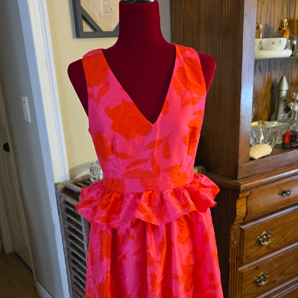 Kate Spade Pink and Orange Floral Dress
